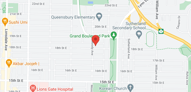 map of 508 E 18TH STREET